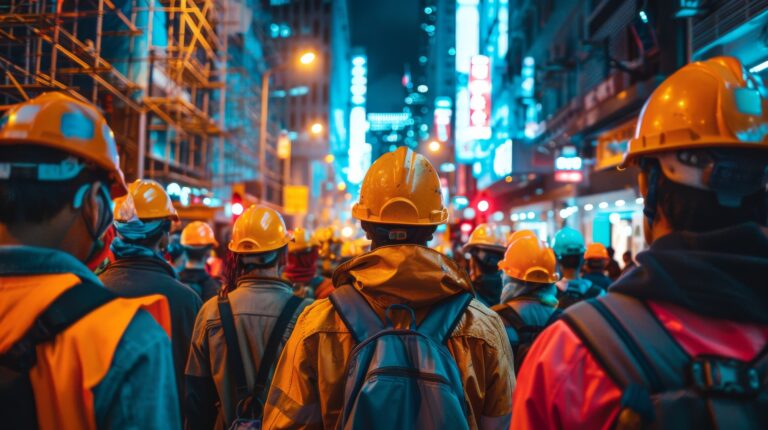 Worker Protesting Working Rights