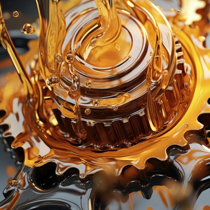 Motor Oil In The Mechanism Of A Car Engine: Care For Durability And Efficiency. Car Engine With Lubricant Oil On Repairing. Concept Of Lubricate Motor Oil
